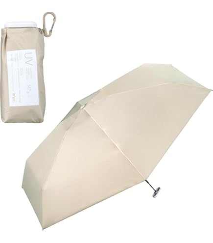 Amazon.co.jp: Wpc. 日傘 遮光切り継ぎtiny ベージュ 折りたたみ傘